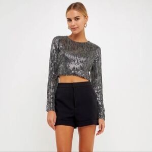 Endless Rose Open Back Sequin Top
